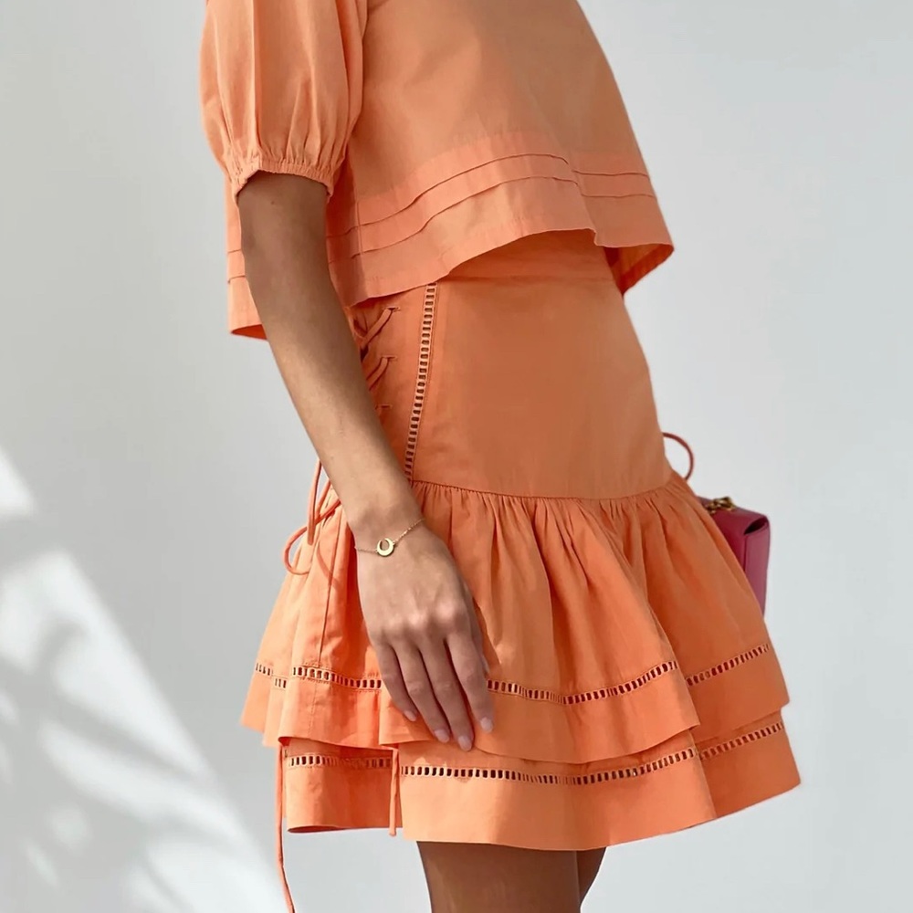 New Vita Grace Poplin Tiered Skirt